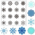 CHGCRAFT Polymer Clay Texture Sheets Winter Snowflakes Silicone Texture Stamp by chgcraft