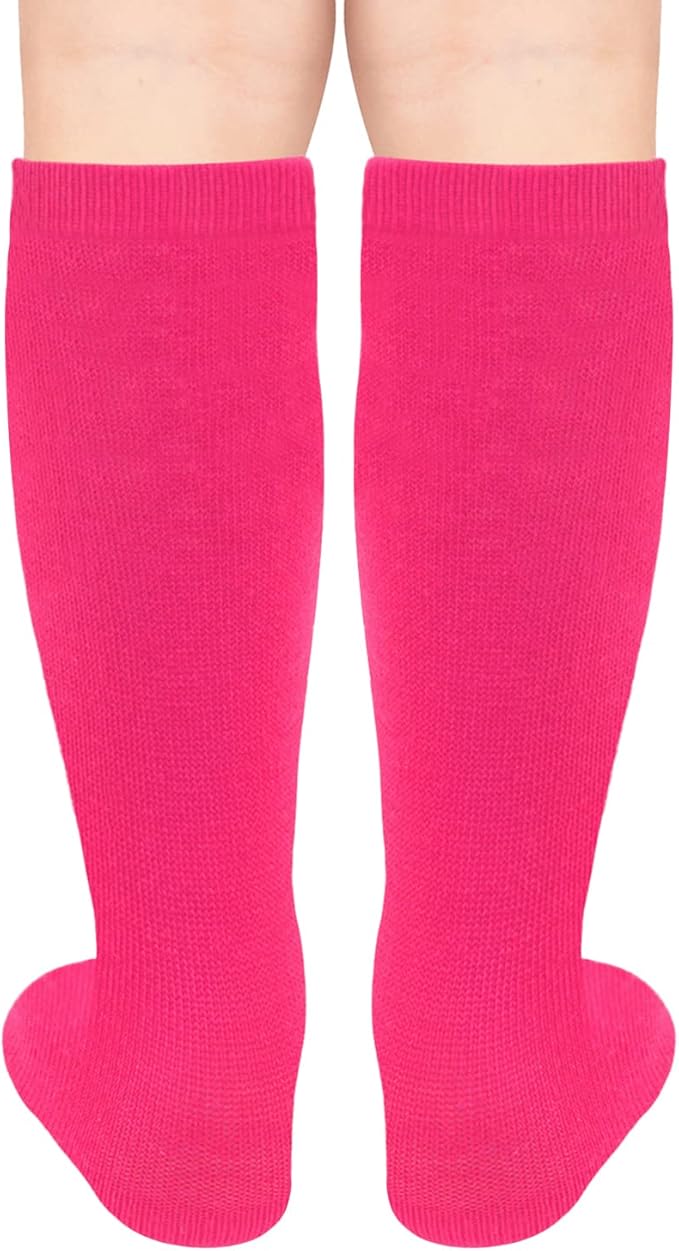 Sarfel Kids Soccer Socks Toddler Soccer Socks Girls Boys Soccer Socks Kids Tube Socks with Stripes Toddler Knee High Socks