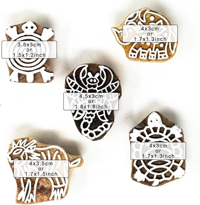 Hashcart Wooden Stamp Block, Printing Stamp Design Set | Block - Image 4