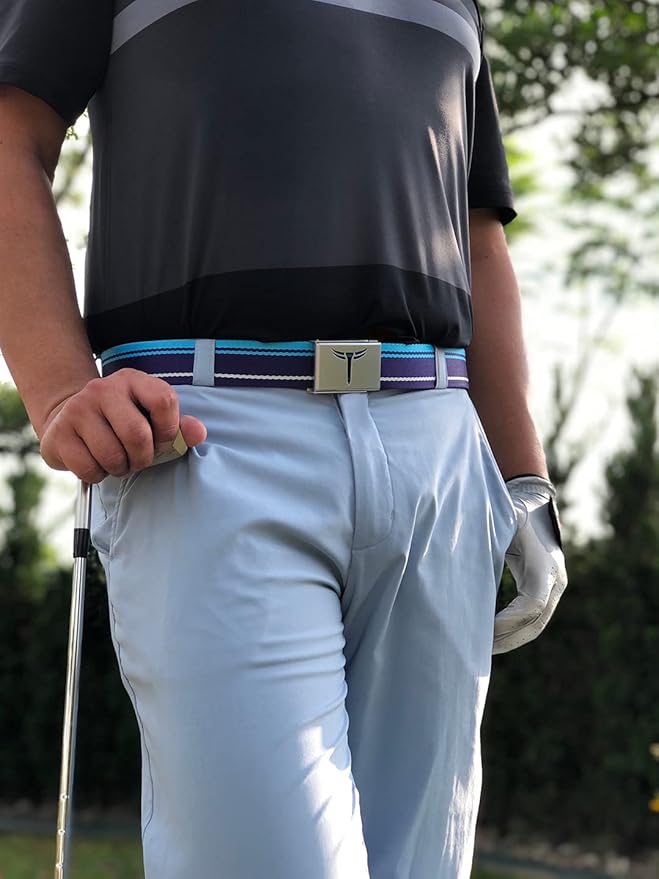 Teeoff 3 Pack Golf Web Belt Reversible Metal Buckle