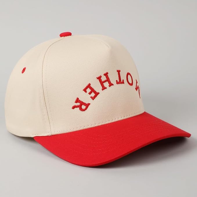 MIRMARU Two-Tone Vintage Canvas Trucker Hats for Men & Women, Adjustable Size Baseball Caps with Trendy Embroidered Design