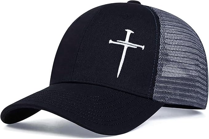 Christian Hats for Men Women Religious Cross Baseball Cap Jesus Adjustable Hat Pastor Gift for Men