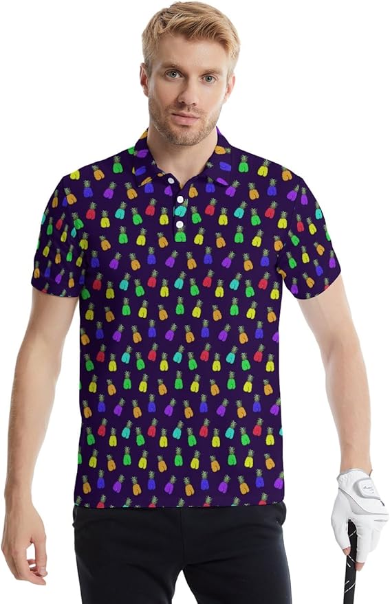 Mens Golf Shirts Golf Polo Shirts for Men Short Sleeve Polo Shirts Golf Gifts