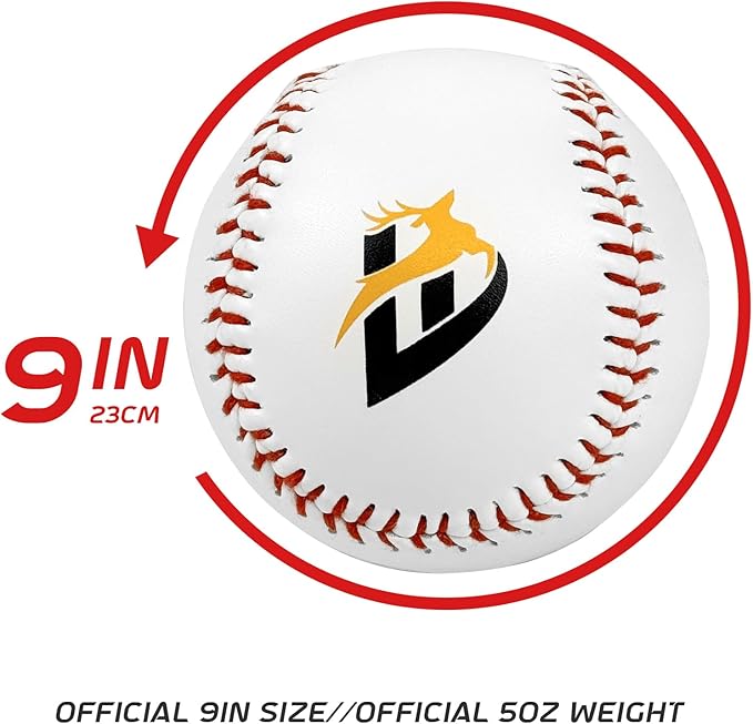 Baseballs, Practice Baseballs, Baseball for Youth Teenager/Adults Players Training Ball, Safe Throwing for Indoor/Outdoor, Batting Practice