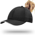 ZTL Women's High Ponytail Baseball Cap Performance Running Hat Quick Dry Mesh Sports Cap Unstructured Dad Trucker Hats