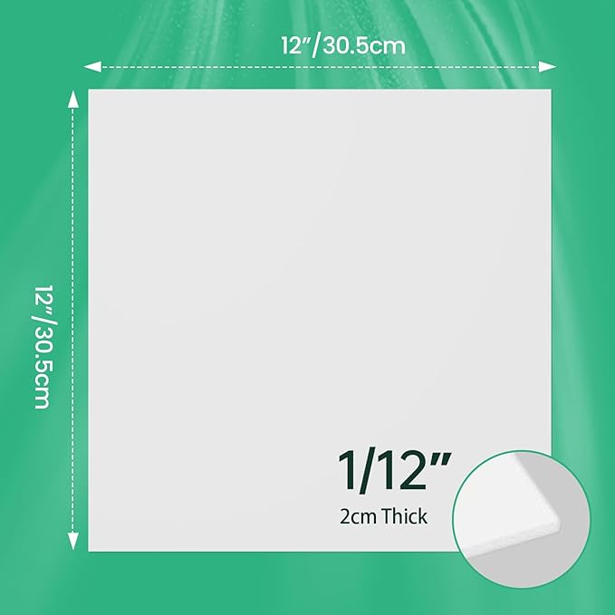 40 Pack 12" X 12" PVC Mat Board, Cuttable Waterproof Sign Board, Thick Backing - Image 5