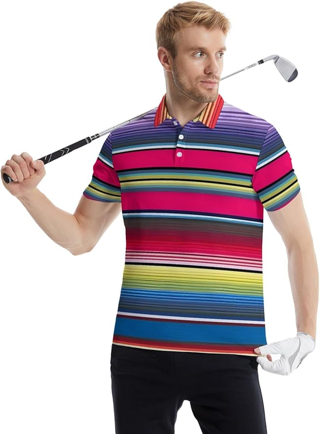 Mens Golf Shirts Golf Polo Shirts for Men Short Sleeve Polo Shirts Golf Gifts