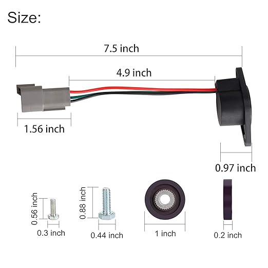 10L0L (High Speed Magnet) Speed Sensor for Club Car IQ DS and Precedent 2004-up 48V Electric Golf Cart with ADC Motor, OEM# 102704901 102265601