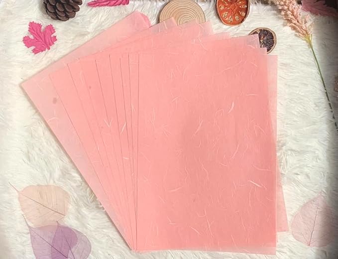 50 Sheets A4 Natural Fiber Mulberry Tree Mulberry Paper Sheets Art Tissue Washi - Image 5