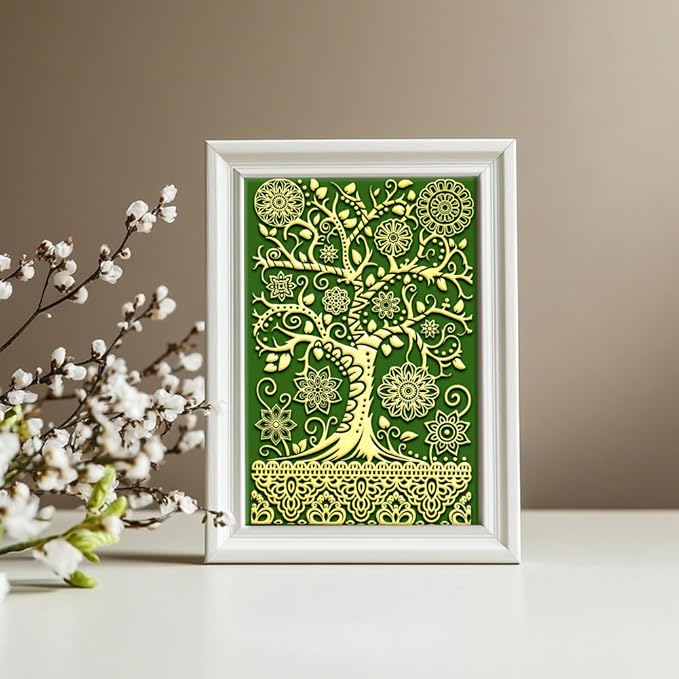 CHGCRAFT 16 Sheets 16 Styles Retro Lace Polymer Clay Texture Mat Mandala Tree - Image 7