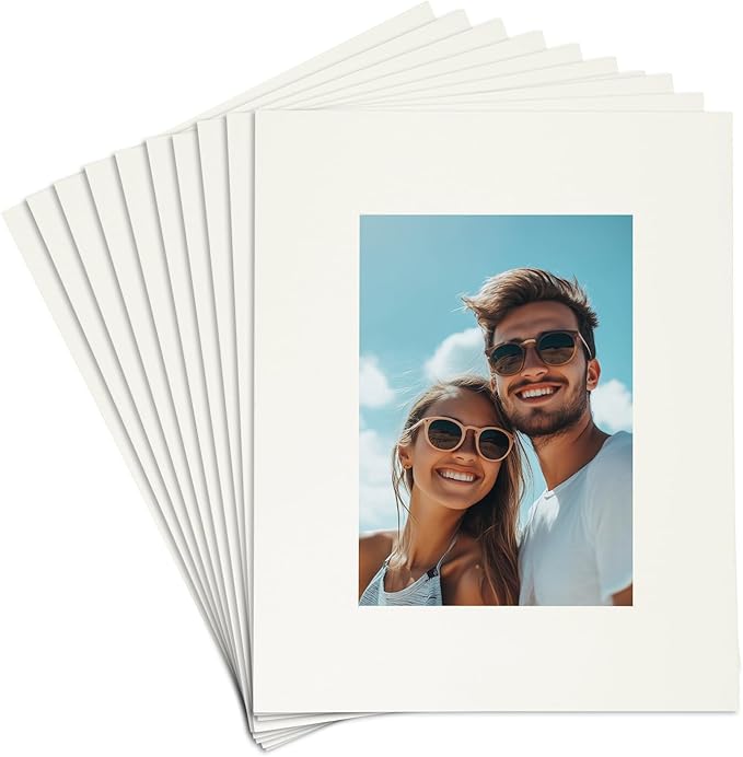uxcell 10Pcs Picture Mats, 8 x 10 Mat Board Center by uxcell