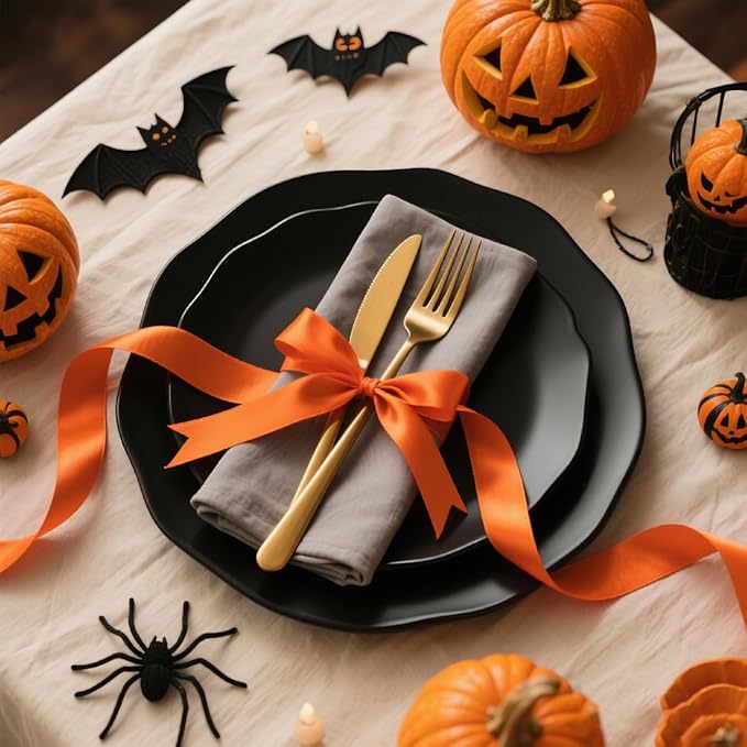 Orange Ribbon 1" Wide x 100 Yards, Thanksgiving - Image 5