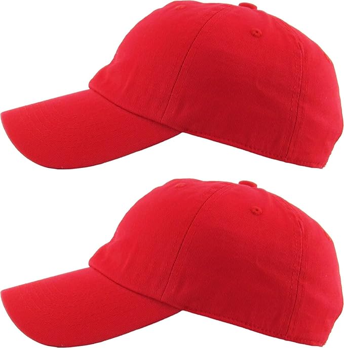 KBETHOS Classic Unisex Cotton Adjustable Low Crown Baseball Cap – Plain Dad Hat