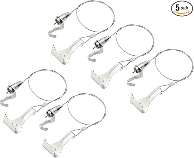 uxcell 5Pcs Picture Hanging Wire Kit, 0.5 m x 1.5 mm Heavy Duty Picture Hangers by uxcell