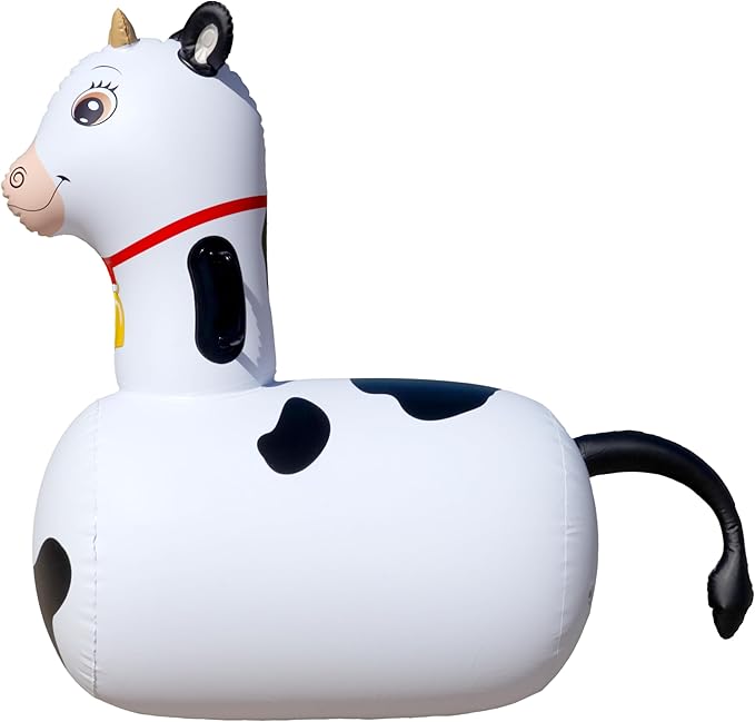Hearthsong Hop N Go Inflatable Bouncy Cow Riding, Hopping Toys - Image 2