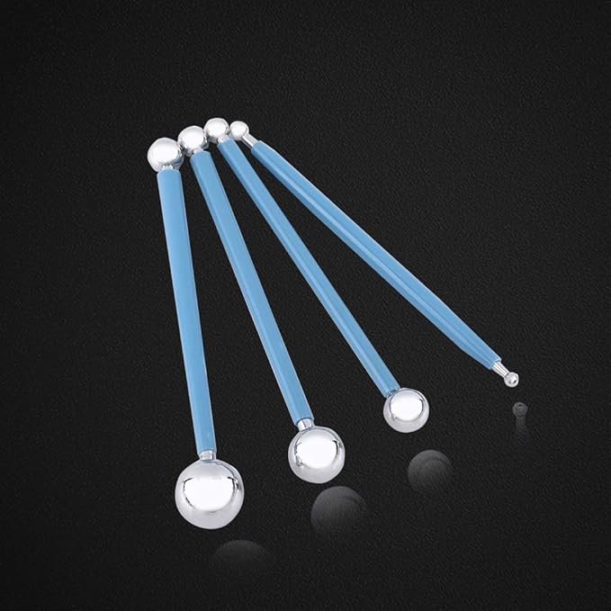 4 Pcs Modeling Ball Tools Double Ended 8 Ball Stainless Steel Dotting Modeling - Image 7