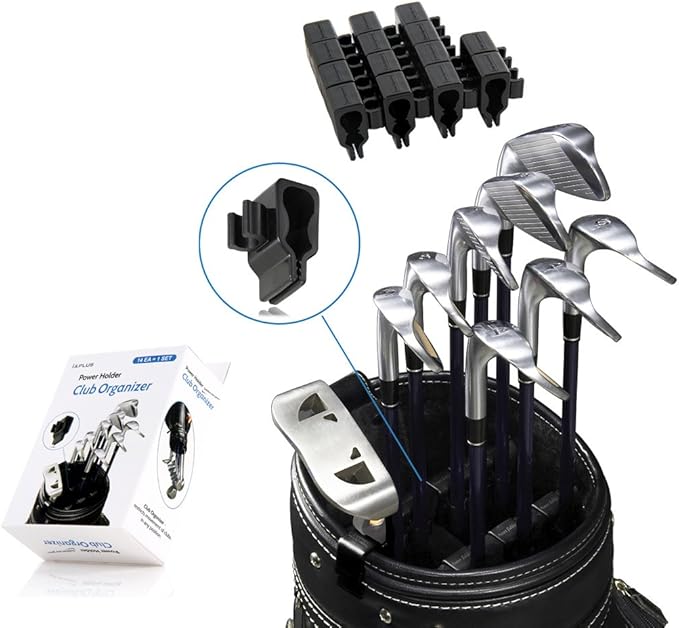 Golf Club Organizers 14pcs 1set Clip Power Holder to Protect Iron Putter on Bag by i & Plus