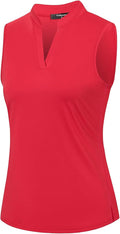 Womens Sleeveless V Neck Golf Polo Shirts