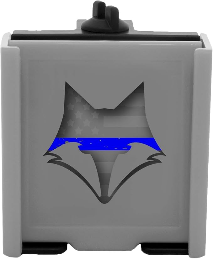 DESERT FOX GOLF Phone Caddy – American Flag Golf Cart Phone Holder – Secure Velcro Mount, One-Hand Access, Universal Fit, Patriotic Golf Accessories (Blue Line)