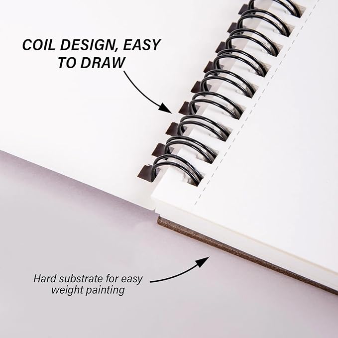 Cabreche Cute Sketchbook Top Spiral Bound Sketch Pad, 9 x 12 inch, 100GSM Thick - Image 5