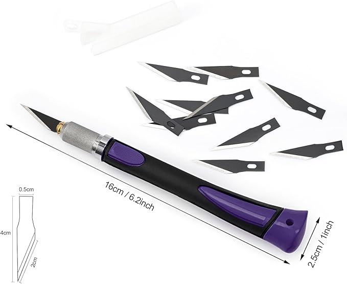 EHDIS Precision Hobby Knife Set Utility Craft Knife Kit - Image 2
