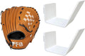 Baseball and Softball Glove Wall Mount, White, 3x3x4.1 Inches, Preserves Glove Shape, 2 Pack