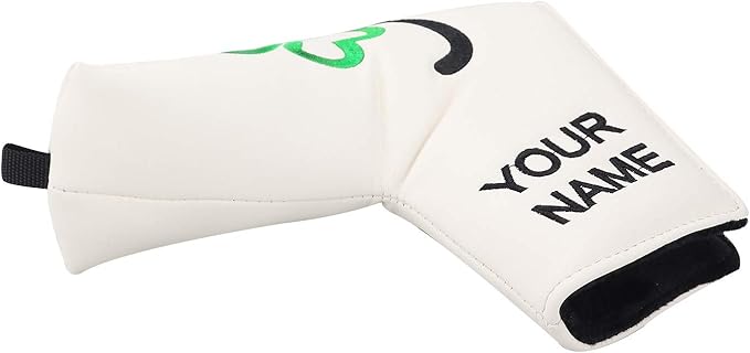 Craftsman Golf Green Lucky Clover Driver Wood Hybrid Headcover Blade Mallet Putter Cover for Scotty Cameron Taylormade Odyssey Also for Custom Version with Your Name Stitched