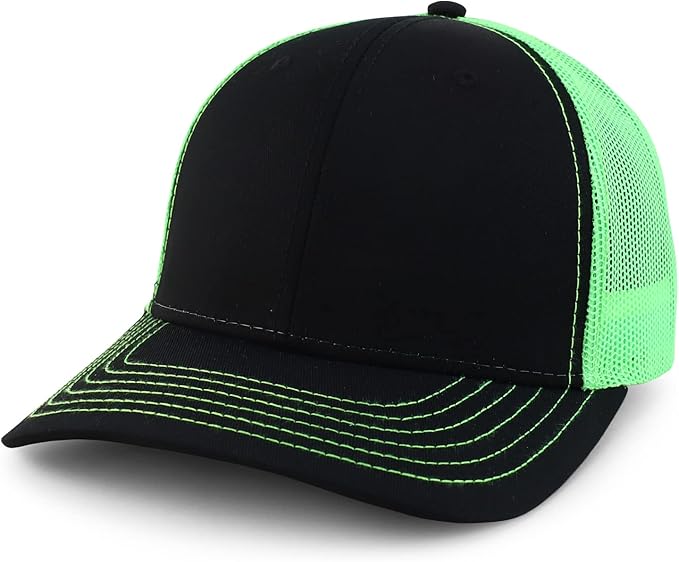 Armycrew Oversize XXL Low Profile Two Tone Mesh Back Trucker Baseball Cap