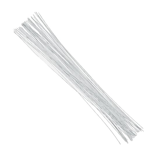 Decora 22 Gauge White Floral Wire 16 inch, 50/Package by DECORA