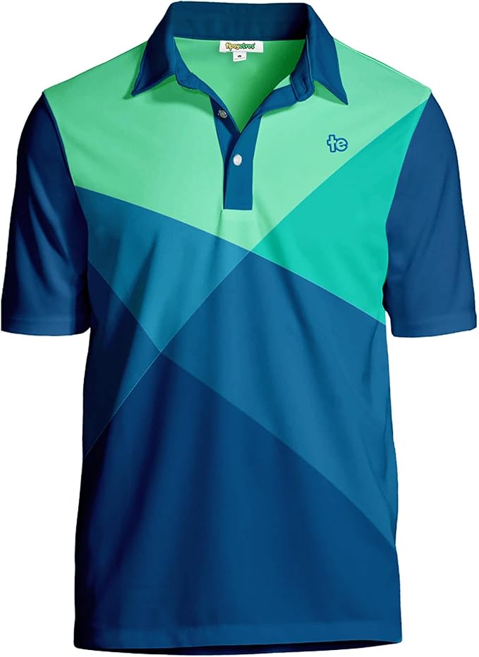 Tipsy Elves Men's Performance Golf Shirt - 4-Way Stretch, Quick Dry, Athletic Cut - Golf Polo
