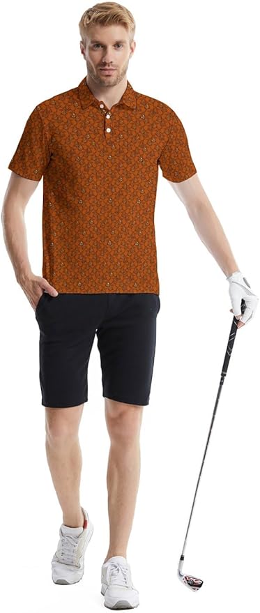 Mens Golf Shirts Golf Polo Shirts for Men Short Sleeve Polo Shirts Golf Gifts