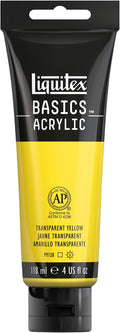 Liquitex BASICS Acrylic Paint, 118ml Tube, Transparent Yellow by Liquitex