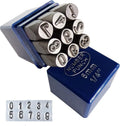 YKLP 1/4" Metal Number Stamps Set, 6mm Steel Number Punch DIY Tool by YKLP