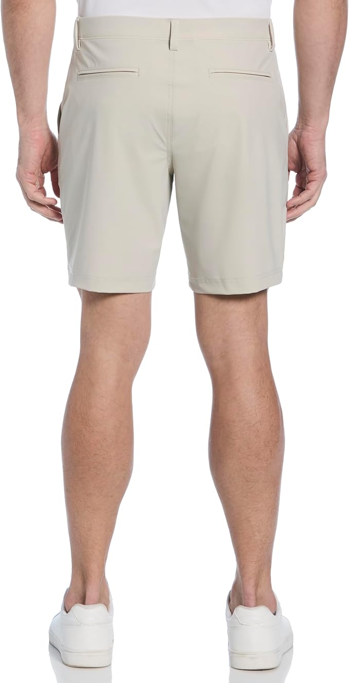 PGA Tour Men's 8" Solid Performance Stretch Pull-on Golf Shorts with Stretch Waistband, Moisture-Wicking, Sun Protection