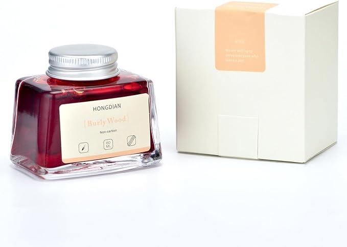 Hongdian Fountain Pen Bottled Ink Burly Wood Color, 60ml Non Carbon Inkwell - Image 3