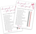 Wedding Shower Games Cards, Guest Who Said It, He Said She Said Game Cards by Wybgno