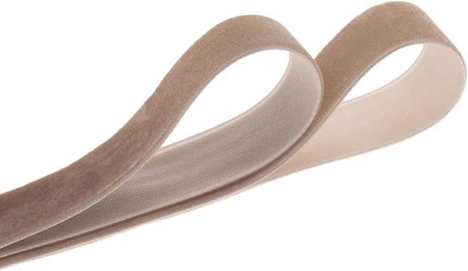 Vintage Camel Velvet Ribbon Christmas Ribbon - Image 2