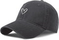 Pairxily Vintage Heart Embroidered Baseball Cap Distressed Adjustable Hat for Women Low Profile Dad Hats Unisex Cotton Cap