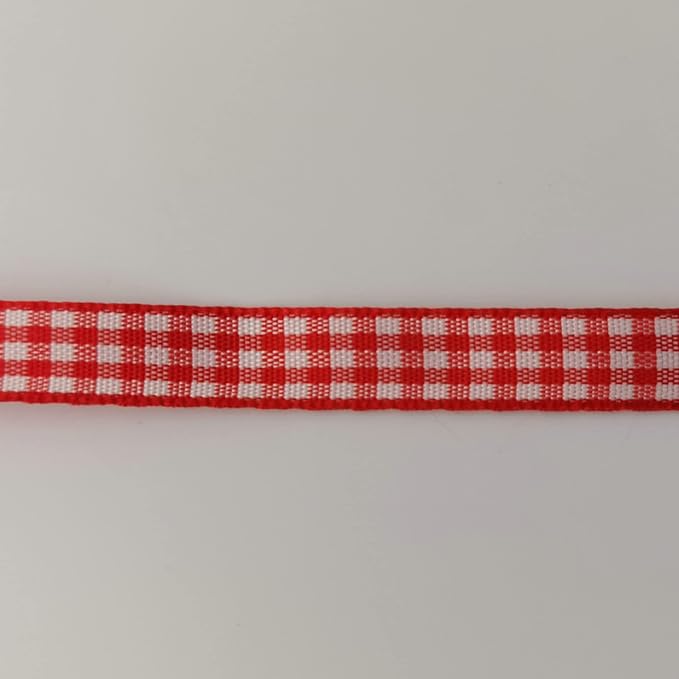 Red and White Gingham Ribbon 25 Yards Each Roll 100% Polyester - Image 9