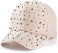 Gudessly Adjustable Breathable Rhinestone Baseball Cap for Women Bling Sequins Casual Sports Cap