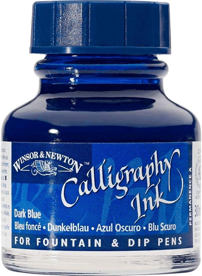 Winsor & Newton Calligraphy Ink, 30ml Bottle, Dark Blue by WinsorNewton