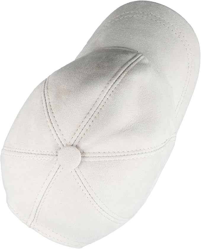 Suede Leather Baseball Cap – Unstructured 6 Panel Adjustable Strapback Hat for Men & Women