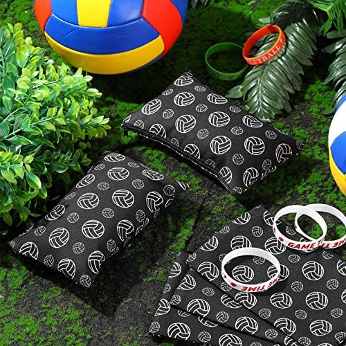Eccliy 20 Pcs Volleyball Makeup Bags Bulk Sport Team Gifts Volleyball Cosmetic Bag Accessories for Women Toiletry Zipper Pouch Travel Canvas Gifts Stuff for Team Party Players