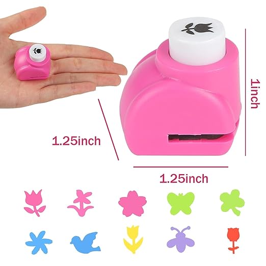 LOVEINUSA 10 PCS Flower Shaped Craft Hole Punch Set - Image 2