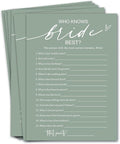 Bridal Shower Games Cards, 25 Guests, Educational, 5 x 7 inches by Wybgno