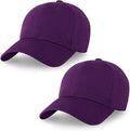 2-Pack Classic Structured Baseball Cap Adjustable Snapback Multipack Ball Caps for Custom Embroidery Running Workouts Outdoor