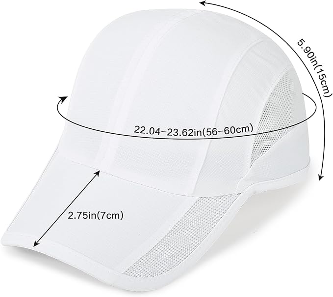 HH HOFNEN Quick Dry Baseball Cap Unstructured Running Cap Water-Resistant UPF 50+ Mesh Golf Sun Hats for Men Women