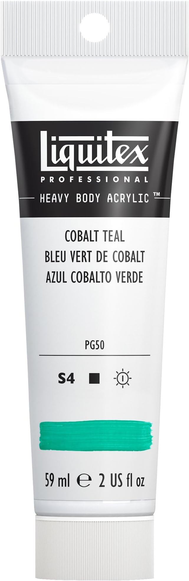 Liquitex Professional Heavy Body Acrylic Paint, 2-oz Tube, Cobalt Teal by Liquitex
