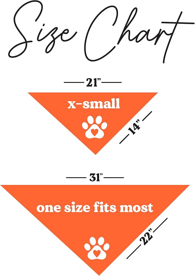 Game Day Dog Bandana | 100% Cotton Adjustable Triangle | Made in USA | Baseball| Sports | Biggest Fan | Game Day | Orange, One Size (1054)