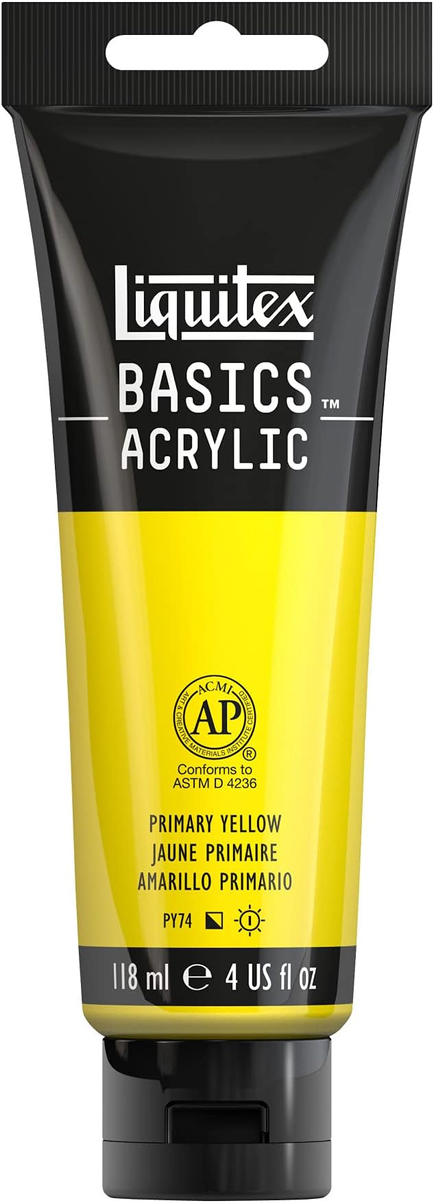 Liquitex BASICS Acrylic Paint, 118ml Tube, Primary Yellow by Liquitex